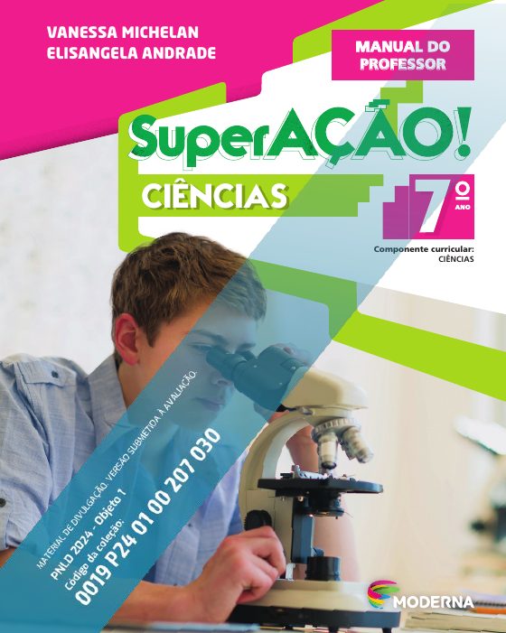Capa do Manual do Professor de Ciências do 7o ano